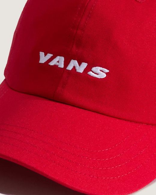 Vans Red Check Side Jockey Hat for men