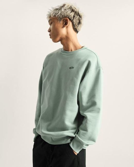 Vans Green Style 76 Loose Fit Crew Sweatshirt for men