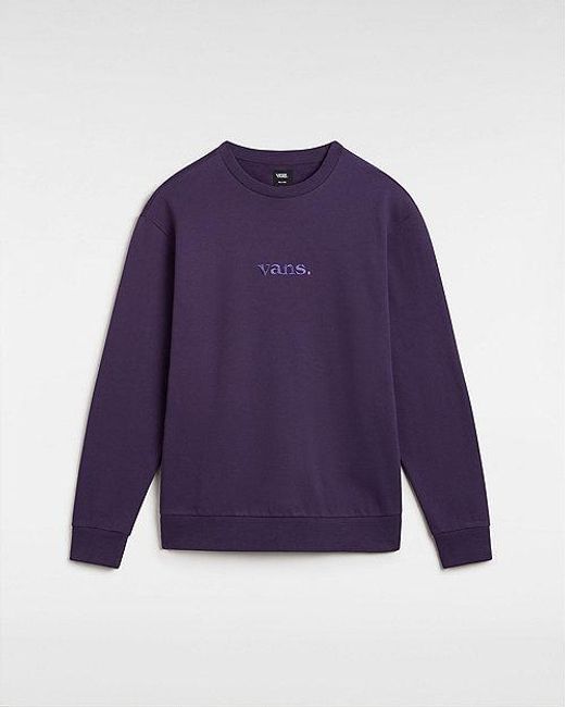 Vans Purple Essential Relaxed Crew Sweatshirt (Gothic Grape) for men