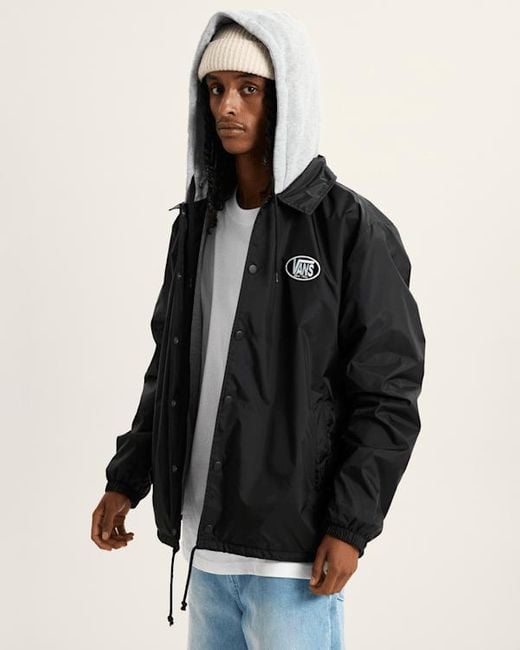 Giacca Con Cappuccio Coach Riley, Uomo, Taglia di Vans in Black da Uomo