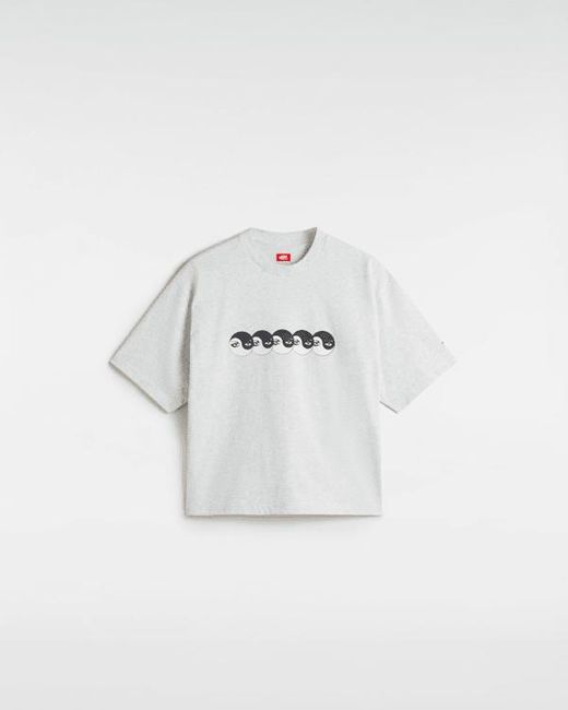 Vans White Skate Ying Yang Eyes T-Shirt for men