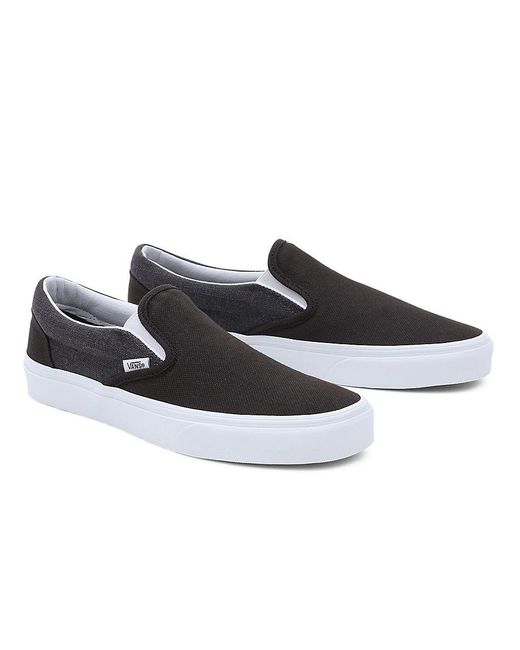 Vans Black Summer Linen Classic Slip-on Shoes