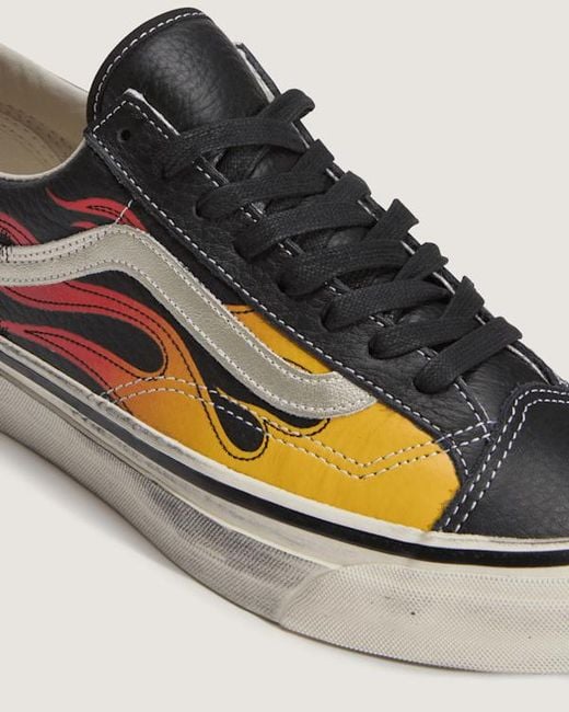 Vans Black Premium Old Skool 36 Flames Shoes for men