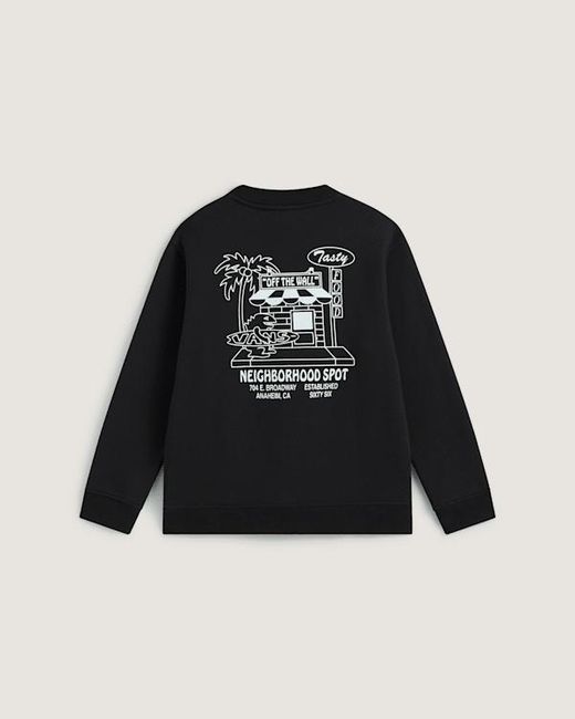 Vans Black Kids Food Spot Crew Pullover