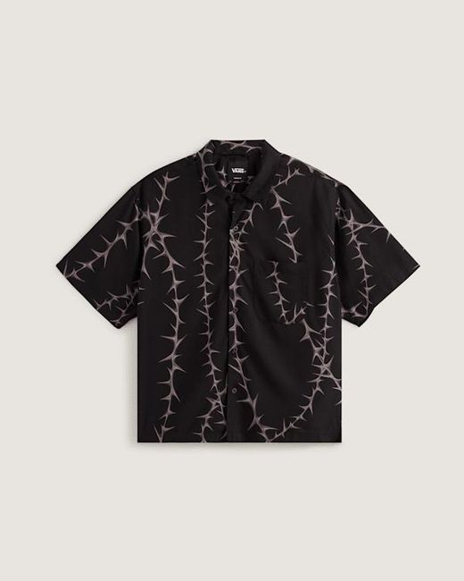 Vans Black Van Doren Printed Camp T-Shirt for men