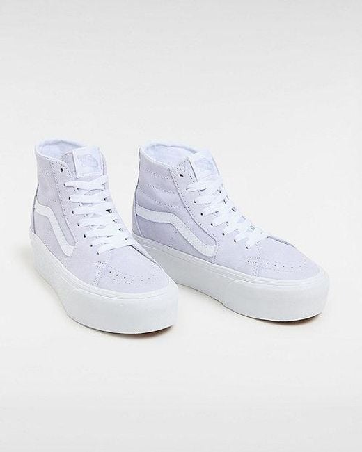 Vans White Sk8-hi Tapered Stackform Shoes