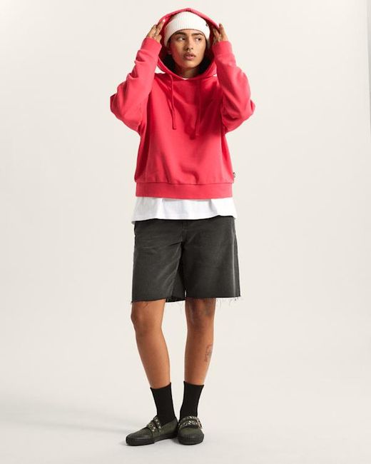 Vans Red W Salton Rlx Ft Pullover Hoodie