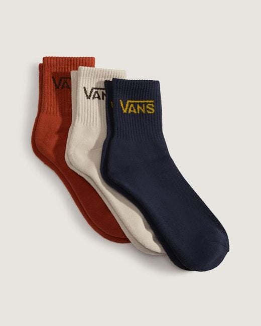 Calcetines De Media Caña Classic (3 Pares) Hombre, Talla: L (42.5-47​ Vans de hombre de color Blue