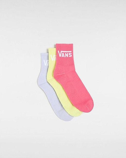 Vans Pink Classic Half Crew Socks for men
