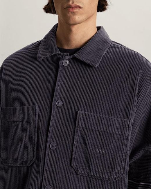 Vans Blue Premium Cord Button Up Shirt for men