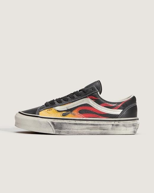 Vans Black Premium Old Skool 36 Flames Shoes for men