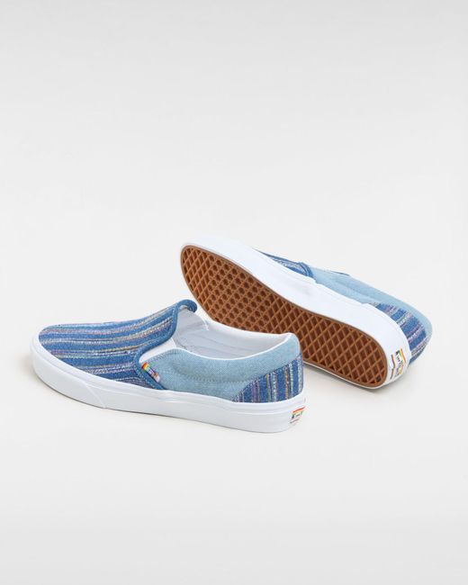 Vans Blue Together As Ourselves Classic Slip-On-Schuhe (2Gether As Ourselves Multi) , Größe