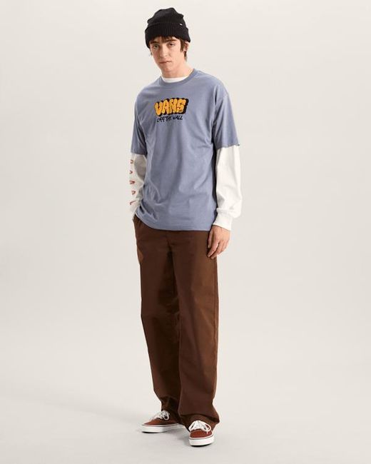 Vans Brown Authentic Chino Straight Trousers for men