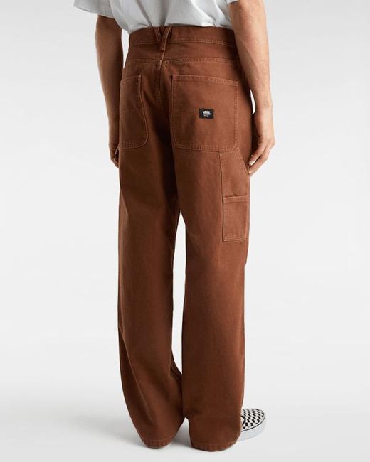 Vans Brown Drill Chore Vintage Wash Trousers for men