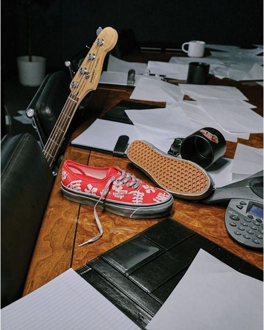 Vans Red Premium Authentic Shoes for men