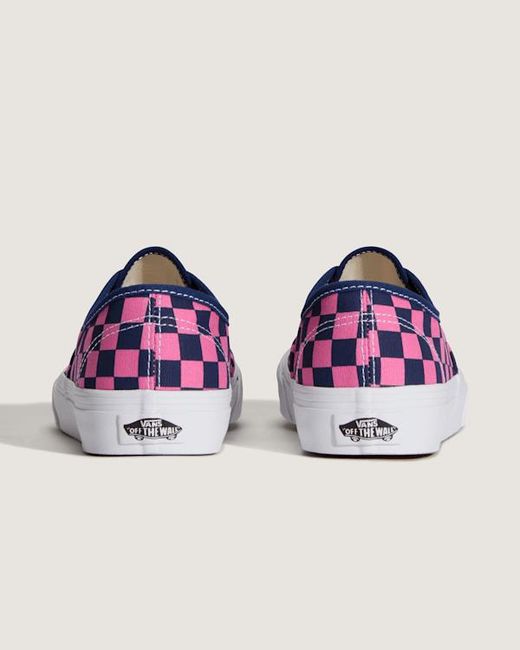 Vans Purple Authentic Checkerboard Shoes for men