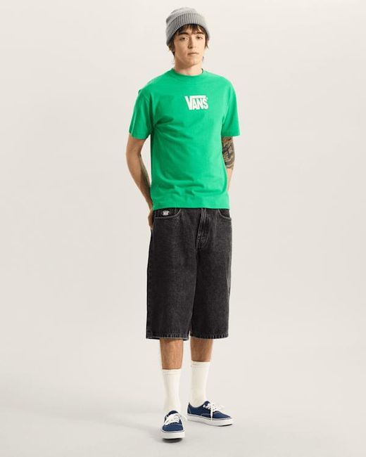 Vans Green Stretch Logo T-Shirt for men