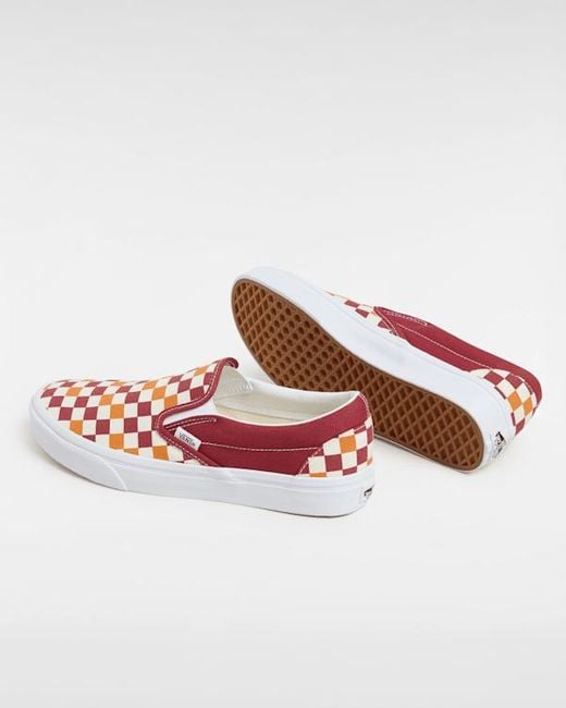 Vans Red Classic Slip-On Shoes for men