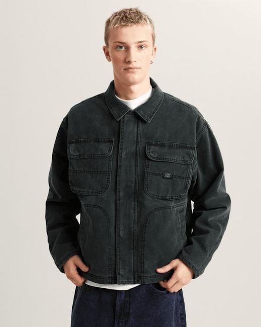 Vans Black Umber Pigment Canvas Jacket for men