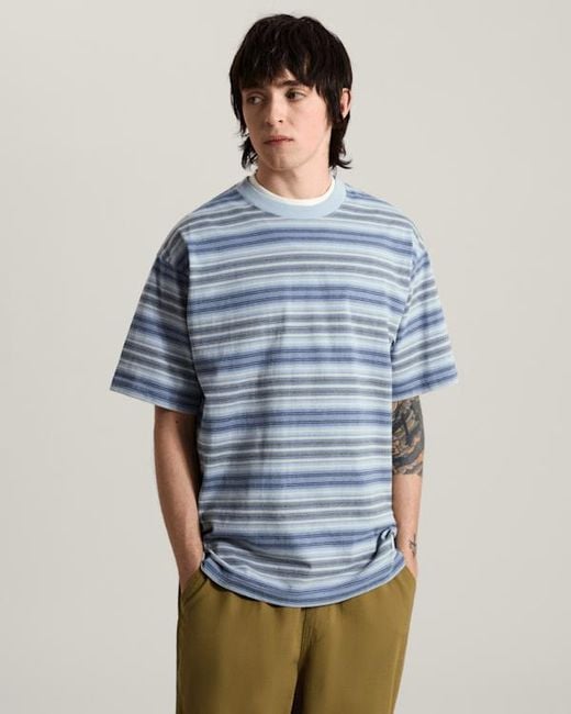 Vans Blue Ringer Striped Knit Shirt for men