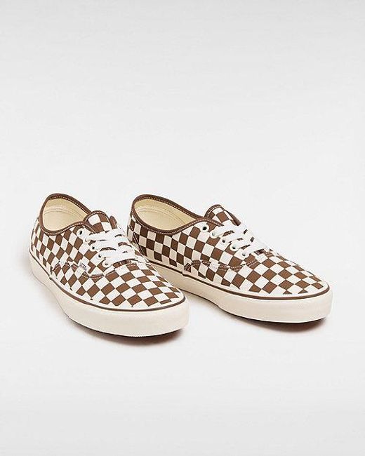 Vans White Authentic Checkerboard Shoes