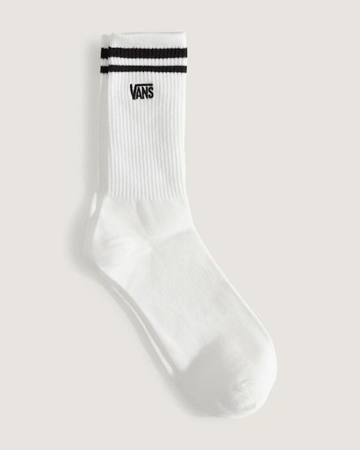 Vans White Stretch Logo Crew Socks (1 Pair) Size: M (5.5-8​ for men
