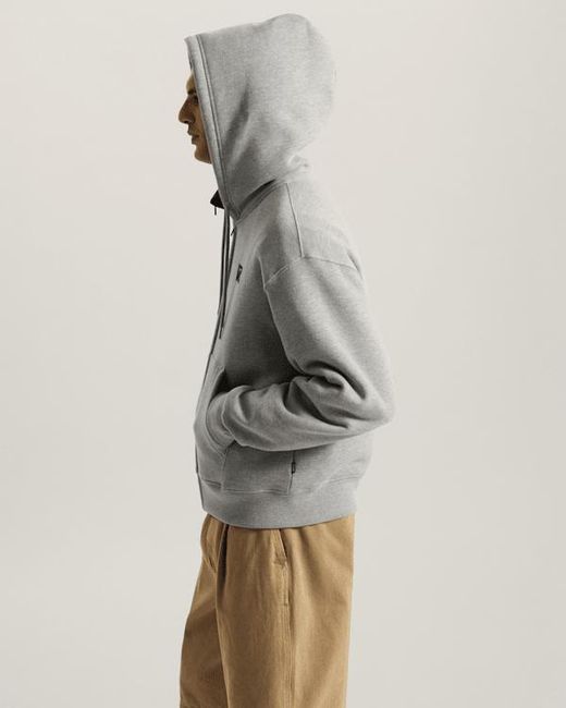 Vans Gray Stretch Logo Zip Pullover Hoodie for men