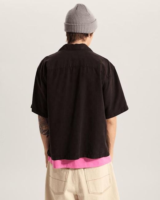 Vans Black Van Doren Check Camp T-Shirt for men