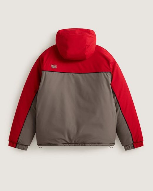 Vans Red 90's Big Block Hooded Puffer Jacket for men