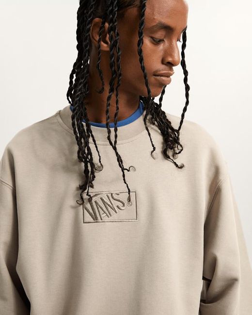 Sudadera De Cuello Redondo Blocked Box, Hombre, Talla Vans de hombre de color Natural