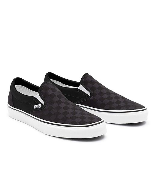 Grey checkerboard slip outlet on vans womens