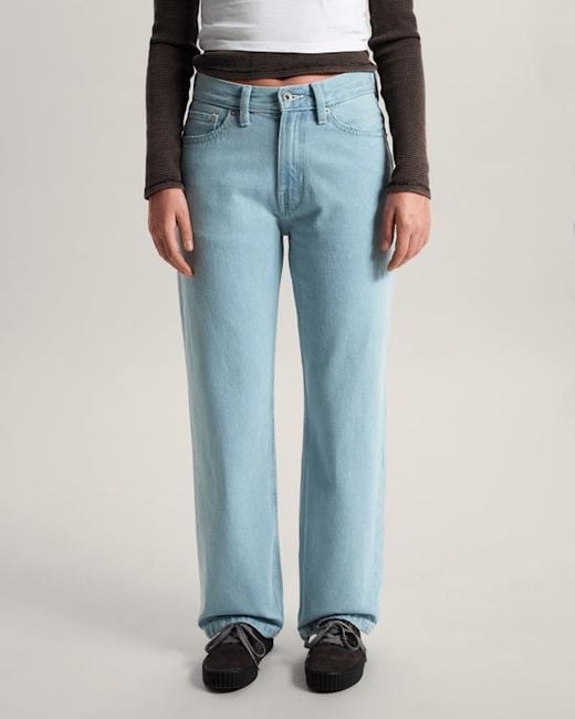 Vans Blue Check-5 Mid Rise Straight Trousers