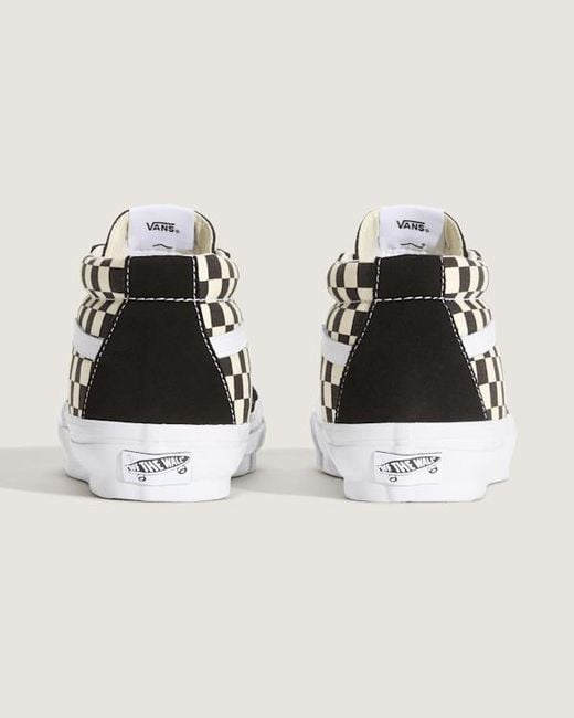 Vans White Premium Sk8-Mid 83 Shoes (Lx Checkerboard/Off)