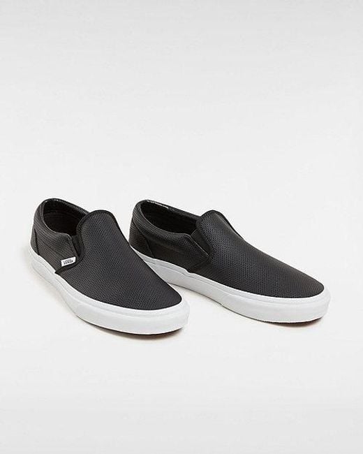 Chaussures En Cuir Perforé Classic Slip-on Vans en coloris Black