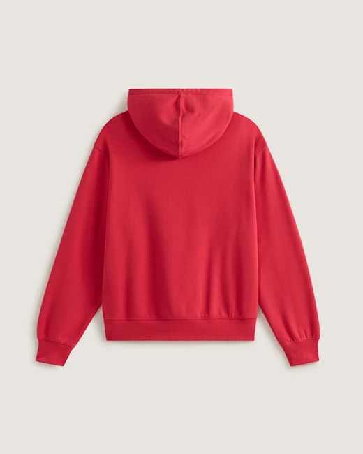 Vans Red Stretch Logo Pullover Hoodie for men