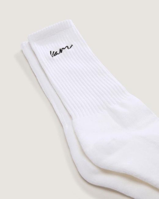 Vans Classic Script Crew Socken (1 Paar) Herren, Größe: L (48-51​ in White für Herren
