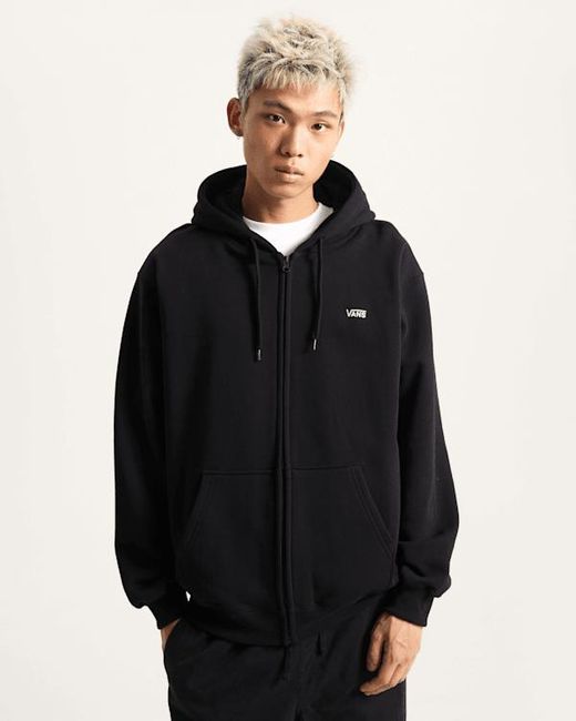 Vans Black Left Chest Ii Logo Pullover Hoodie for men