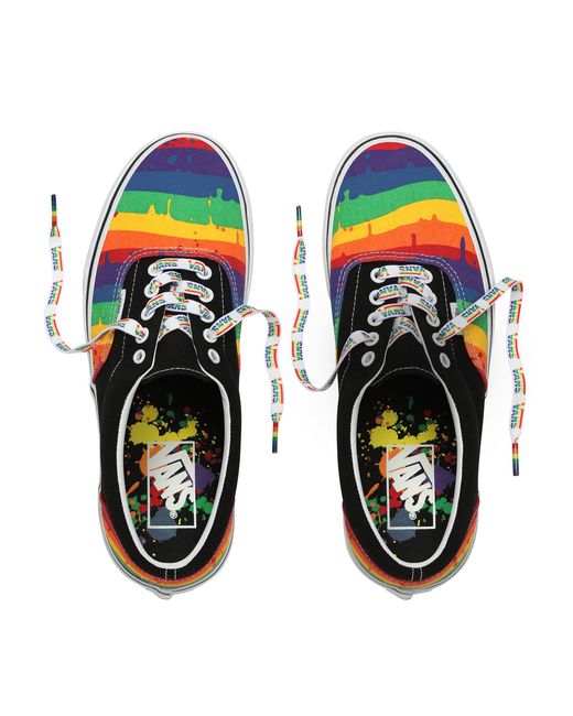 vans multi era rainbow drip trainers