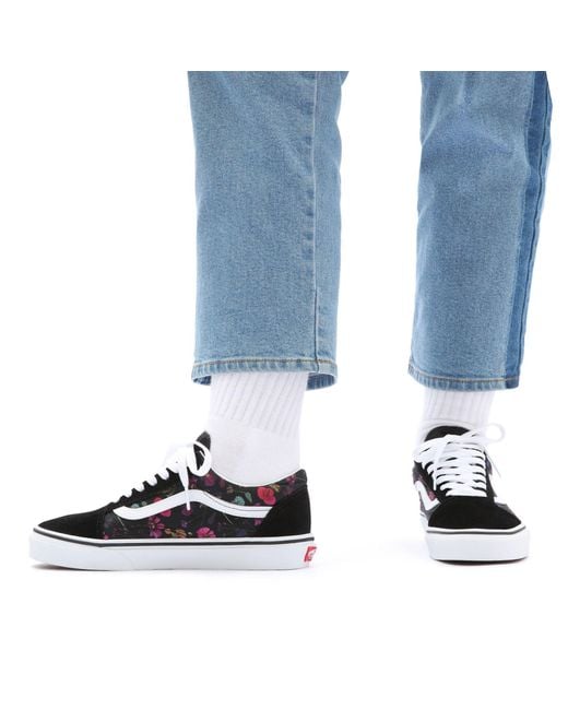 vans pressed floral old skool shoes
