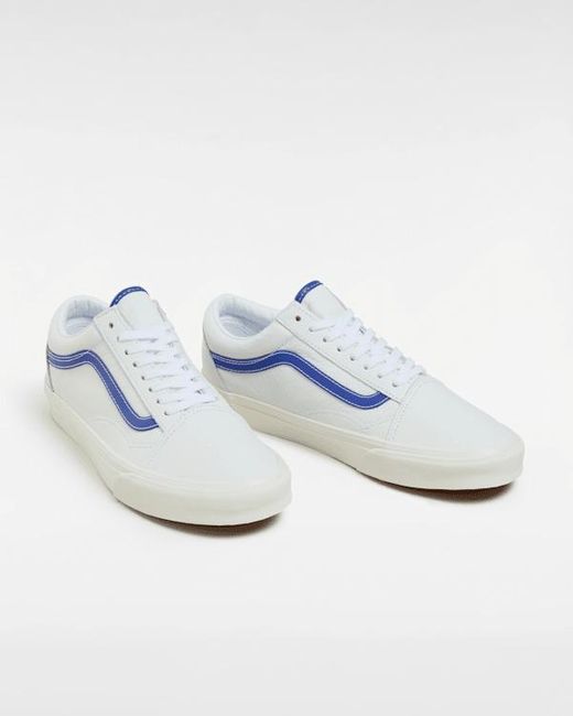 Vans Old Skool Lederschuhe (Leather/) , Größe in Blue für Herren