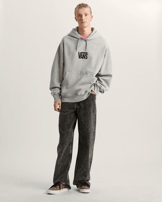 Vans Gray Stretch Logo Pullover Hoodie for men