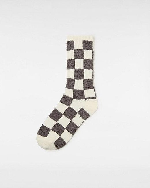 Vans White Premium Checkerboard Crew Socks