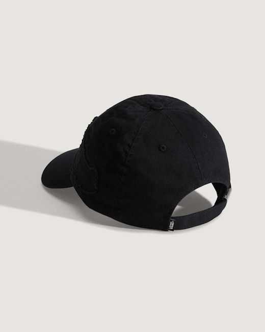 Vans Black Wavy Curved Bill Jockey Hat for men