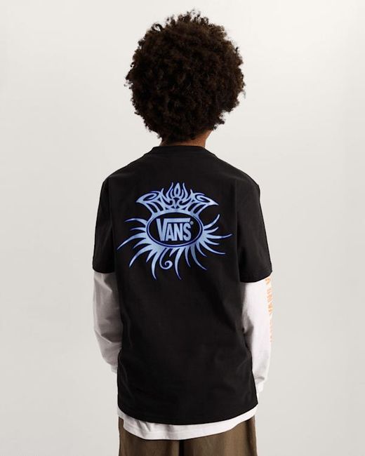 Vans Black Kids Torched Logo T-Shirt (8-14 Years)