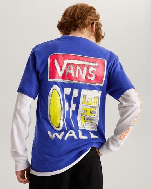 Vans Blue Kids On Canvas T-Shirt (8-14 Years)
