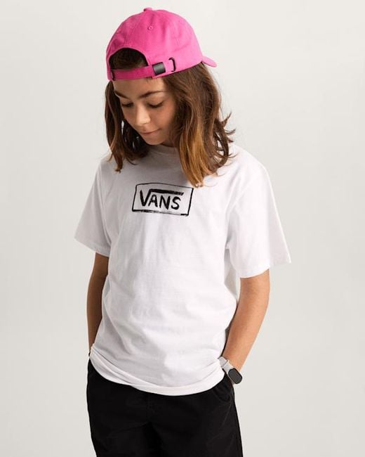 Vans White Kids On Canvas T-Shirt (8-14 Years)