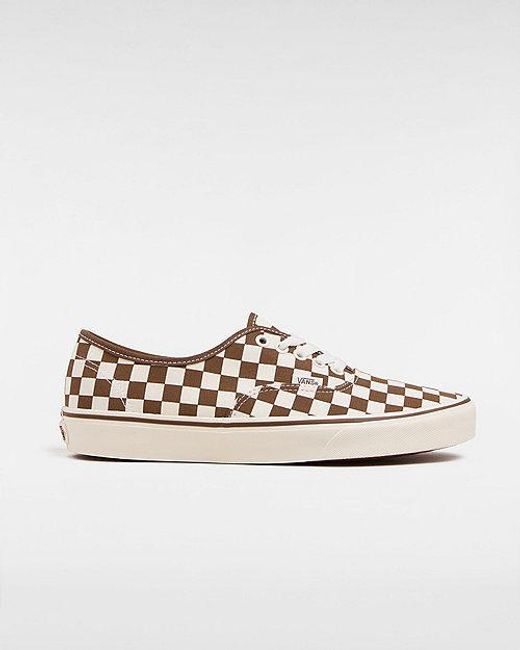 Vans White Authentic Checkerboard Shoes