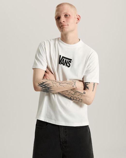 Vans White Stretch Logo T-Shirt for men