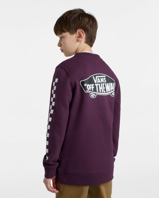 Vans Jungen Exposition Check Crew Sweatshirt in Purple für Herren