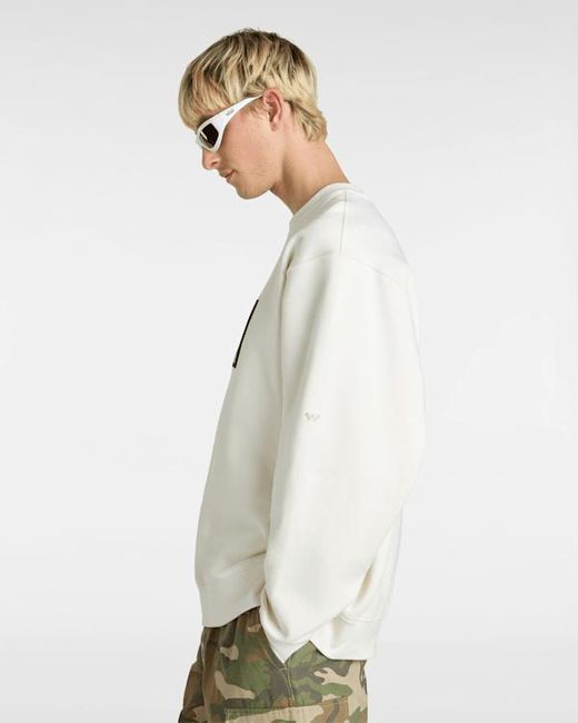 Vans White Skate Lisa Crew Sweatshirt for men